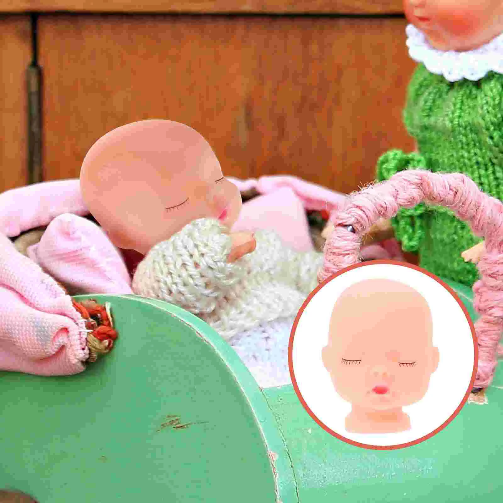 미니 잠자는 인형 머리, DIY 핸드 페인팅 인형, 바디 부품 공예, 키체인 액세서리, 어린이 선물