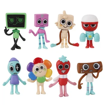 8pcs/set Dandy's world Cartoon Figure PVC Model Cute Doll Toys