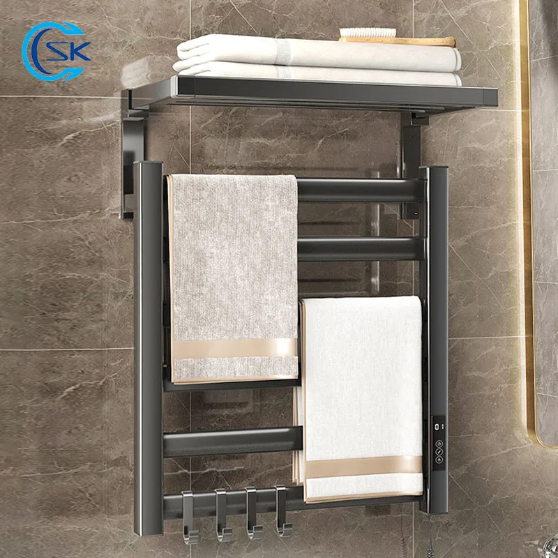 Bathroom Electric Heating Towel Rack Thermostatic Electric Heated Towel