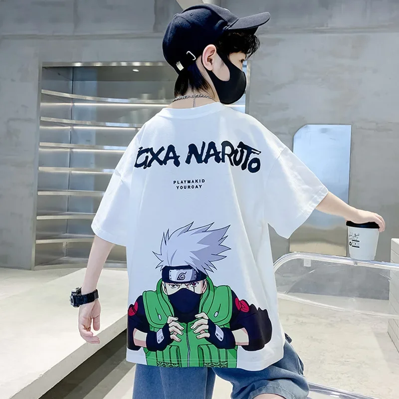 thumbnail image 1 of Camiseta informal elegante para niños, ropa de verano de media manga, diseño estampado versátil, ropa de moda para niños, 1 of 4