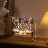 Personalized Custom Photo Text 3D Acrylic Lamp Customized Bedroom NightLight for MOM DAD LOVE Family Birthday Christmas Day Gift 4