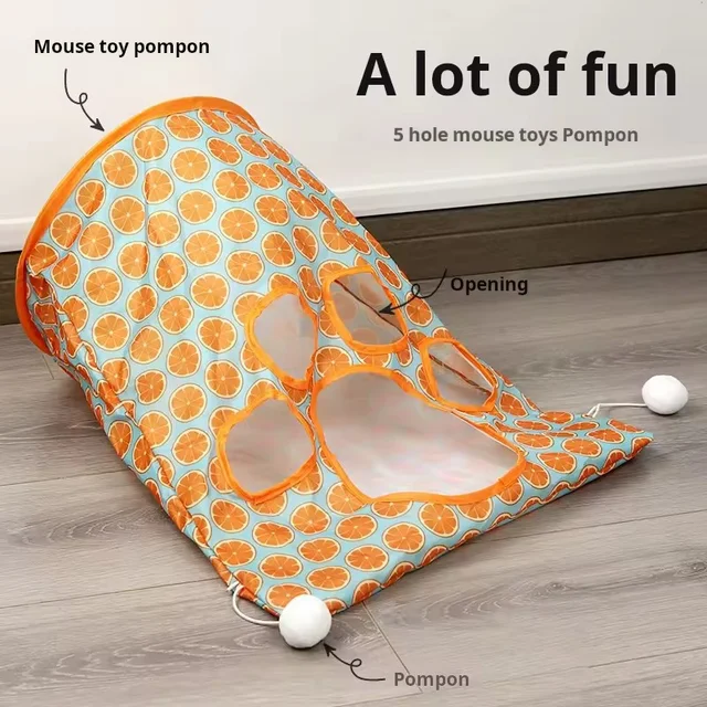 Pet Cat Toy Self Playing Tunnel Bag Rustling Sound Bite Resistant Cat Drilling Hole Tunnel Boredom Relief Tool Pet Products 2