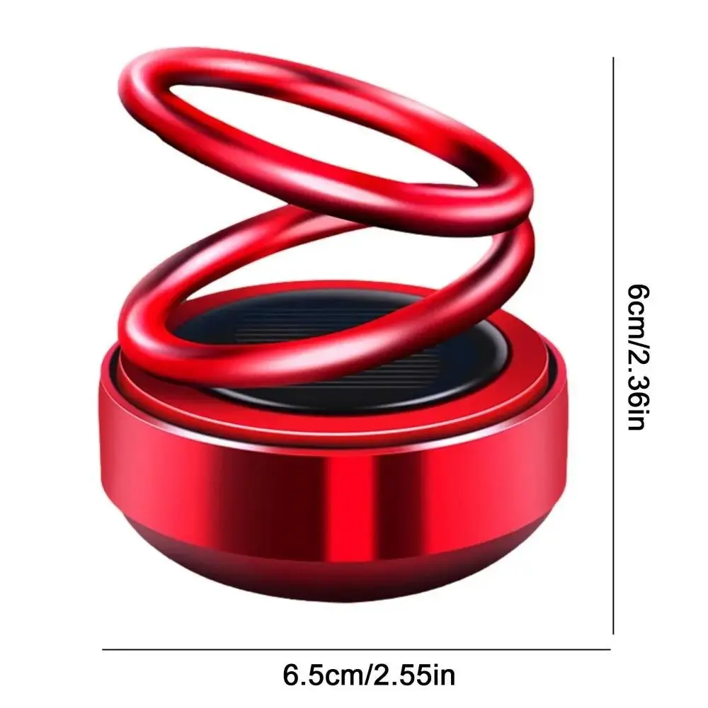 Double Ring Suspension Vehicle Aromatherapy Rotating Solar Energy Car Air Freshener Eliminate Odor Purify Air images - 6