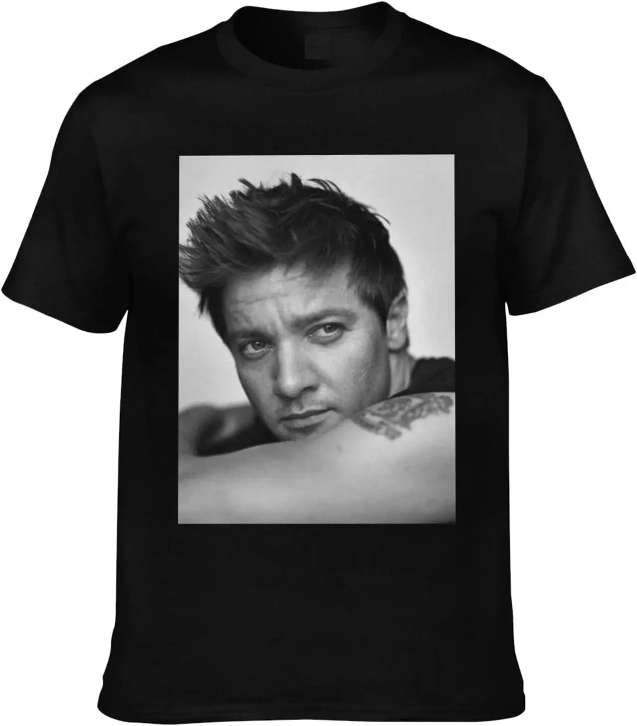 

Jeremy Renner T-Shirt Crewneck Top Short-Sleeve T-Shirt 100% Cotton Tees for Men,Women (8Sizes)