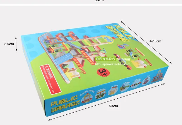 Wooden Multi-story Educational Parking Lot Toy Model Simulation Three-story Large Parking Lots Toys Children's Car Wooden Toys