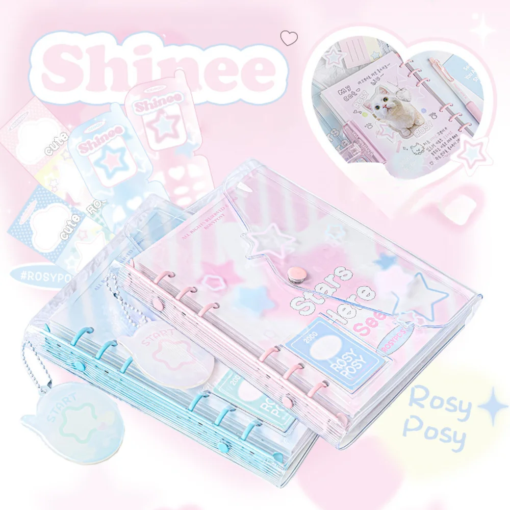 Yiwi Kawaii 버섯 구멍 바인더, 케이팝 포토카드 수집, 북 스타 체이서 앨범, 소형 카드 보관 앨범, 3 인치, 5/7 인치 