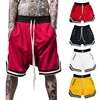 Men's Sports Basketball Shorts for Muscle Fitness Running Training Jogging Capris Breathable Quick Drying Zipper Pants