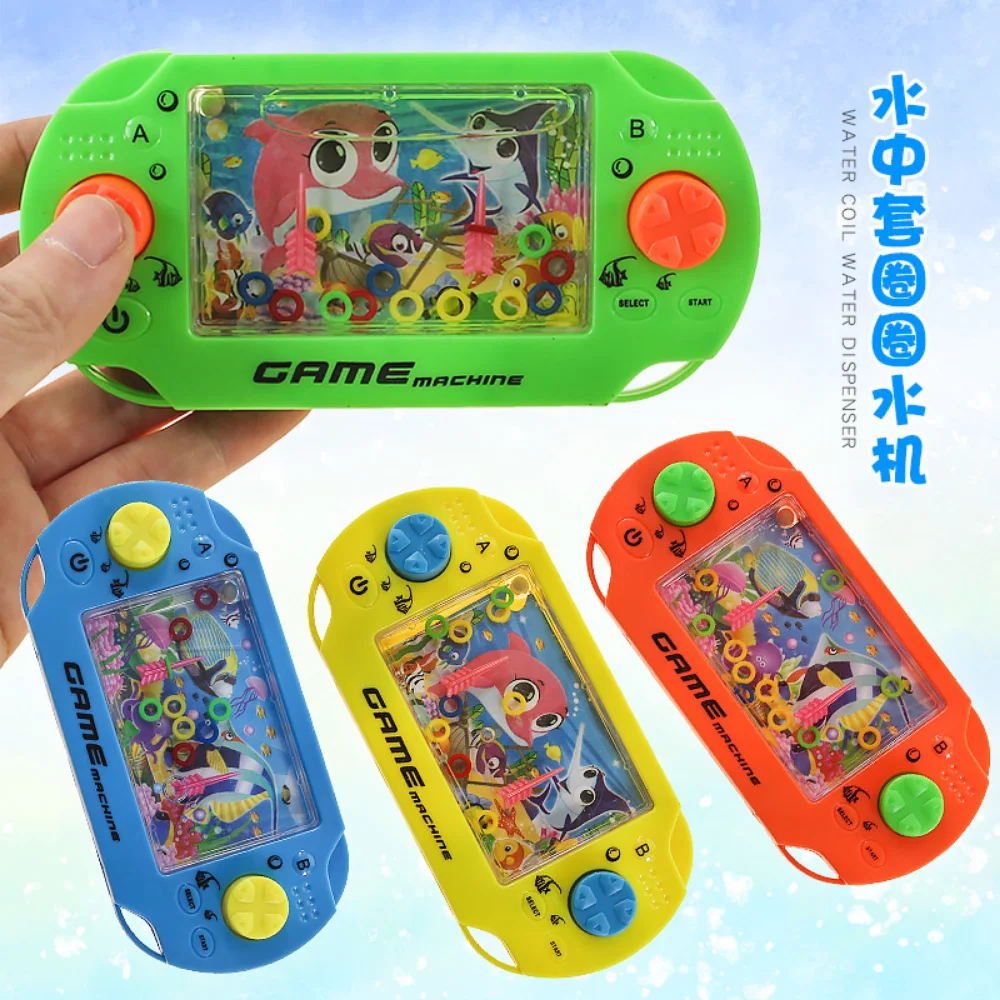 1 Pc 무작위 물 반지 기계 향수 어린 시절 어린이 복고풍 Circling 장난감 퍼즐 게임 부모 자녀 상호 작용