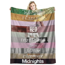 Taylor Blanket Throw For Bed Sofa Soft Warm Party Decorations Flannel Blanket Gift for Taylor Music Lovers