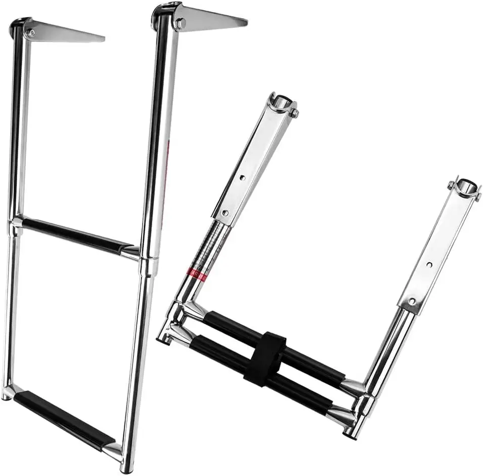2 Step Telescoping Boat Ladder Stainless Steel Ladder Top Mount Swim Platform Boarding 2 Step Telescoping Boat Ladder Stainless Steel Ladder Top Mount Swim Platform Boarding