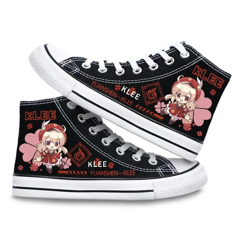 Cosplay Shoes,Canvas Shoes,Genshin Impact Canvas High Top Sneaker 3D Print Cosplay Shoes for Boys Girls