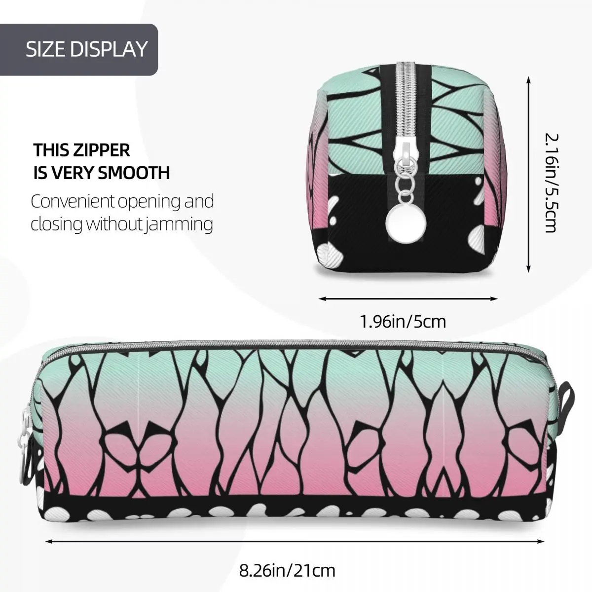 Demon Slayer Pencil Case Cute Kocho Shinobu Pen Box Bag Student Large Storage Students School Cosmetic Pencil Pouch