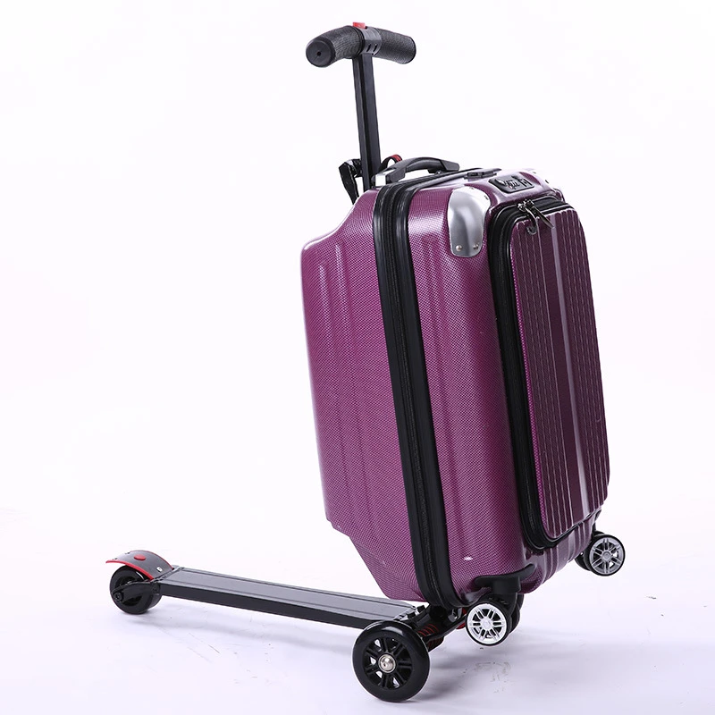 Identificar cuero Soleado Scooter Trolley Case Riding Automatic Luggage Pc Luggage and Suitcase Multi  Function Box Boarding Bag 21 Inch| | - AliExpress