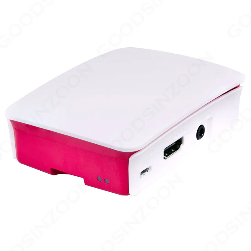 Durable Snap-On ABS Case for Raspberry Pi Projects (Red & White)