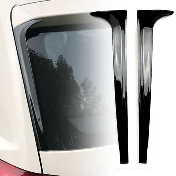 1Pair Nero Lucido Lunotto Posteriore Spoiler Laterale Della Copertura Sinistra e Destra Per VW Polo MK6 2018 2019 2020 Auto Coda Esterno Decorazione Accessori