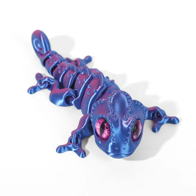 3D Printing Chameleon Ornaments Multi-joint Movable Simulation Dragon Color Cartoon Dragon Home Decoration Kids Cool Gifts