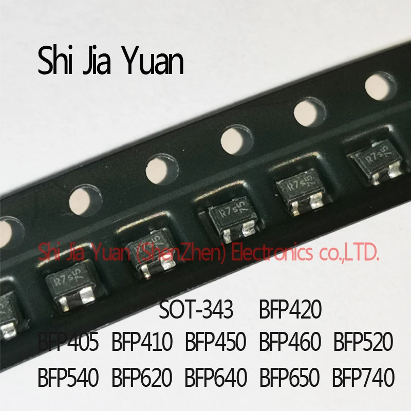 NPN RF Transistor BFP405 BFP410 BFP420 BFP450 BFP460 BFP520 BFP540 BFP620 BFP640 BFP650 BFP740 H6327 AMs SOT-343 10PCS
