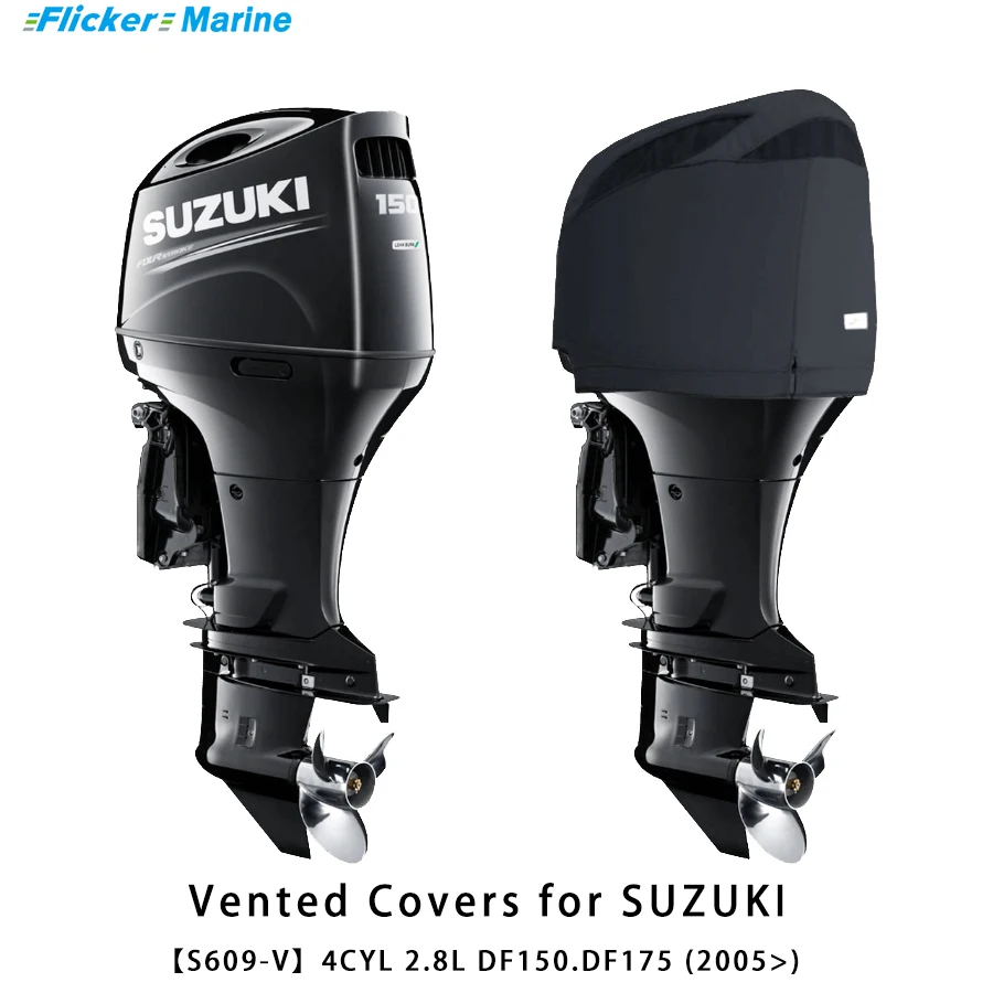 Flickermarine Ventilation Covers for Suzuki 150hp Outboard Engines DF150AP,DF175AP,DF200AP(2014)