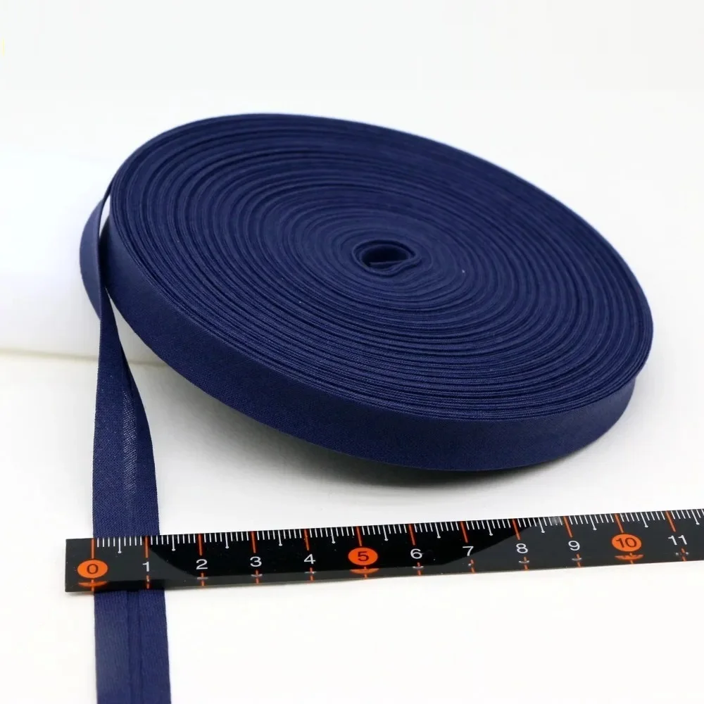 12mm Narrow Ironed Cotton Bias Binding Tape - Solid Color Sewing & Craft Ribbon
