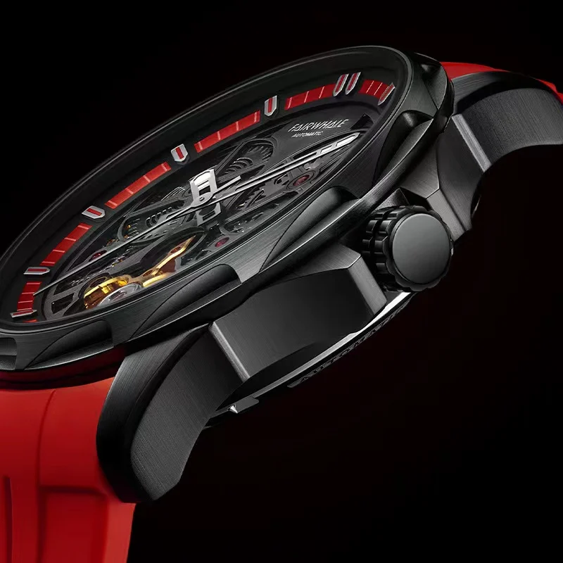 Sports Mens Automatic Watches Brands Mark Fairwhale Fashion Skeleton Clocks Luxury Waterproof Mechanical WristWatch Dropshiping