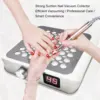 60W Nail Vacuum Dust Collector White Strong Suction Quiet Nail Fan Dust Collector Fine Mesh Filter Powerful for Nail Polishing 4
