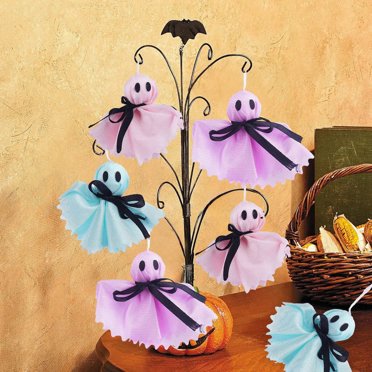 Cute Halloween Ghost Hanging Ornaments Rustic Cloth Ghosts Decor for Party Yard Tree