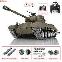 1/16 HENG LONG 7.0 M26 Pershing Green RTR RC Tank 3838 Full Metal Tracks Wheels 360° Turret Steel Idler Gearbox BB Unit TH17311 1