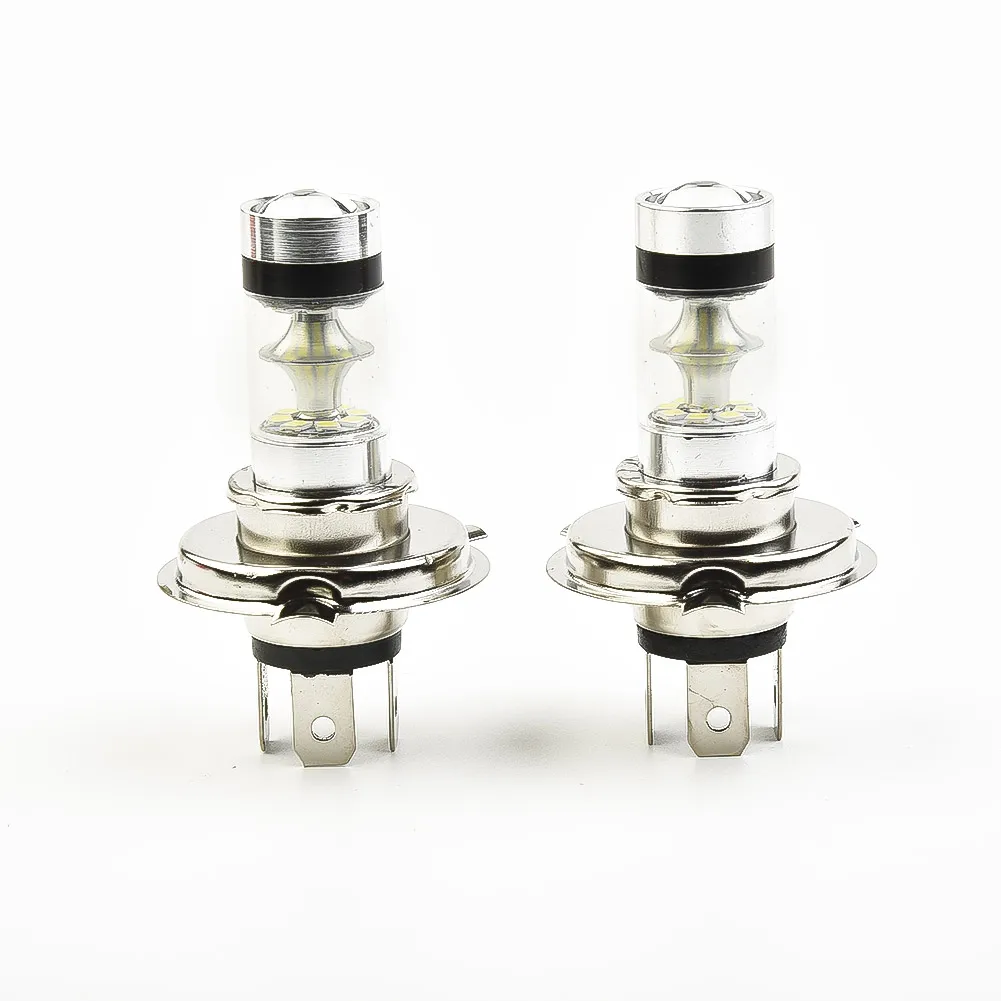 

2pcs White Lamp Bulbs Car H4 8000K High/Low Beam 20-LED Fog Light Driving DRL Brake Parking Tail Lights Replacement
