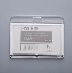 Clear Lanyard Badge and Card Holder for Office and Student Use (Transparent)