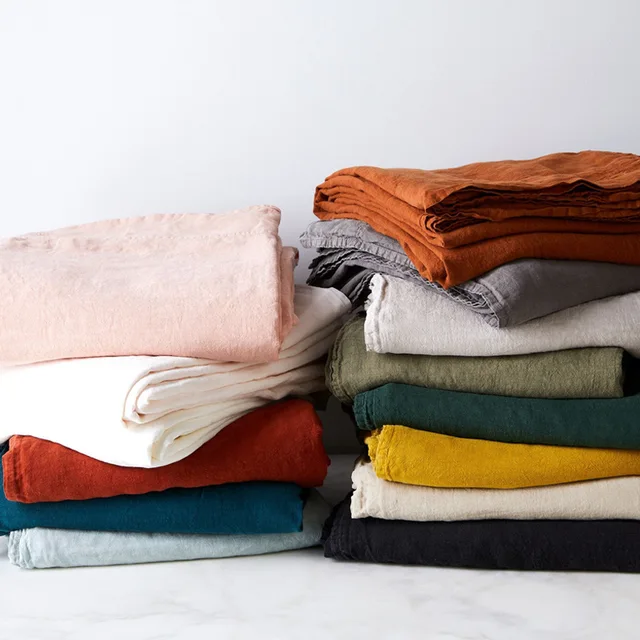Drap de lit en lin pur 100%, confort ultime, élégance, drap plat naturel, écologique, respirant, Durable, Queen California King 1