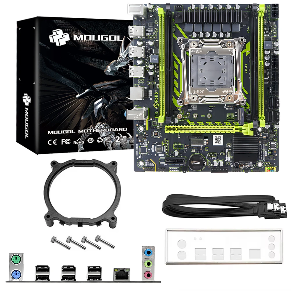 Gaming Motherboard Set MOUGOL X99 With Intel Xeon E5 2650 V4 & DDR4 16G*1 2133MHz Dual Channel RAM M.2 NVME For Desktop Host