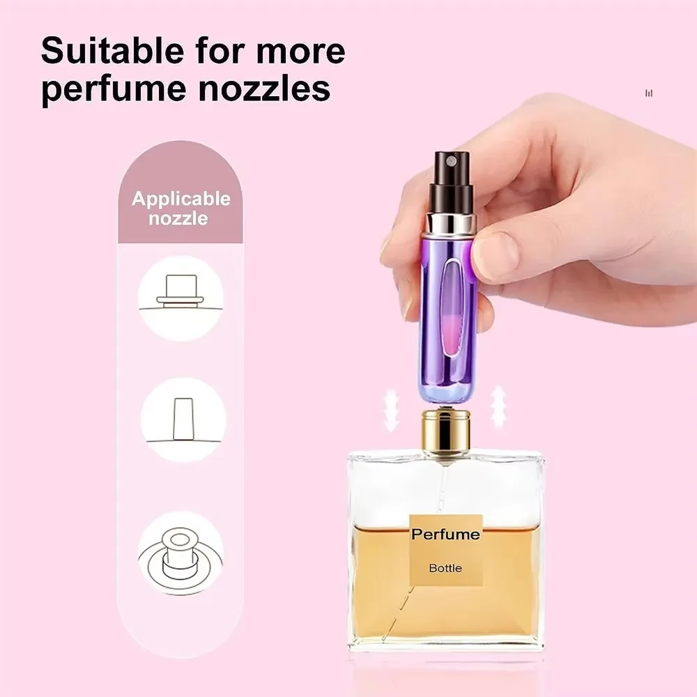 5ml Perfume Atomizer Portable Liquid Cosmetics Containers Traveling Mini Alcochol Perfume Refillable Bottles Empty Spray Bottle 4