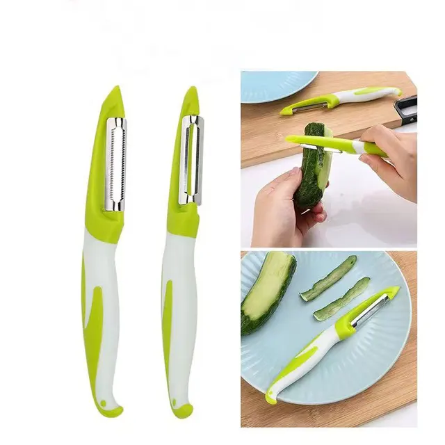 1pc in acciaio inox carota pelapatate antiscivolo frutta verdura affettatrice utensile manuale gadget da cucina 6