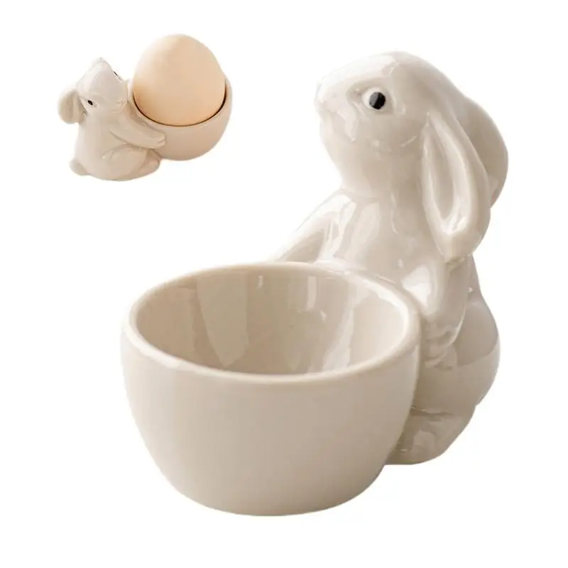 Ceramic Egg Cups Egg Holder Cup for Breakfast Holder Stand Serving Cups for Hard Soft Eggs Living Room Bedroom Bookshelf egg rack cup holder