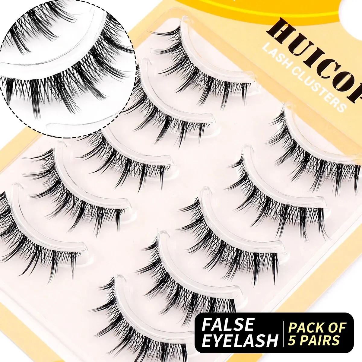 Натуральный вид, водонепроницаемый набор накладных ресниц, многоразовые прямые и вьющиеся наращивание ресниц ручной работы