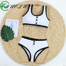 MUOLUX Bikinis Sets 2024 Sexy Push Up High Waist Swimsuit Vintage Women Swimwear Summer Beachwear Brazilian Biquini Bathing Suit