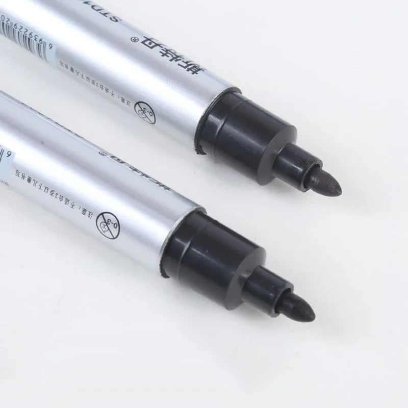 Round Toe Waterproof Ink Permanent Oil Marker Pens for Glass Ceramic Marking Pen Office School Supplies Large Capacity Pens permanent marker pen permanent marker markers pen permanent markers marker pens 3pcs