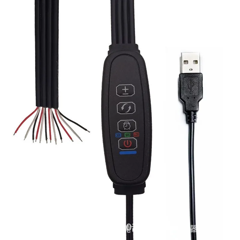 LED Grow Light USB Power Cable USB clamp plant light control line switch line plant growth light control live broadcast fill