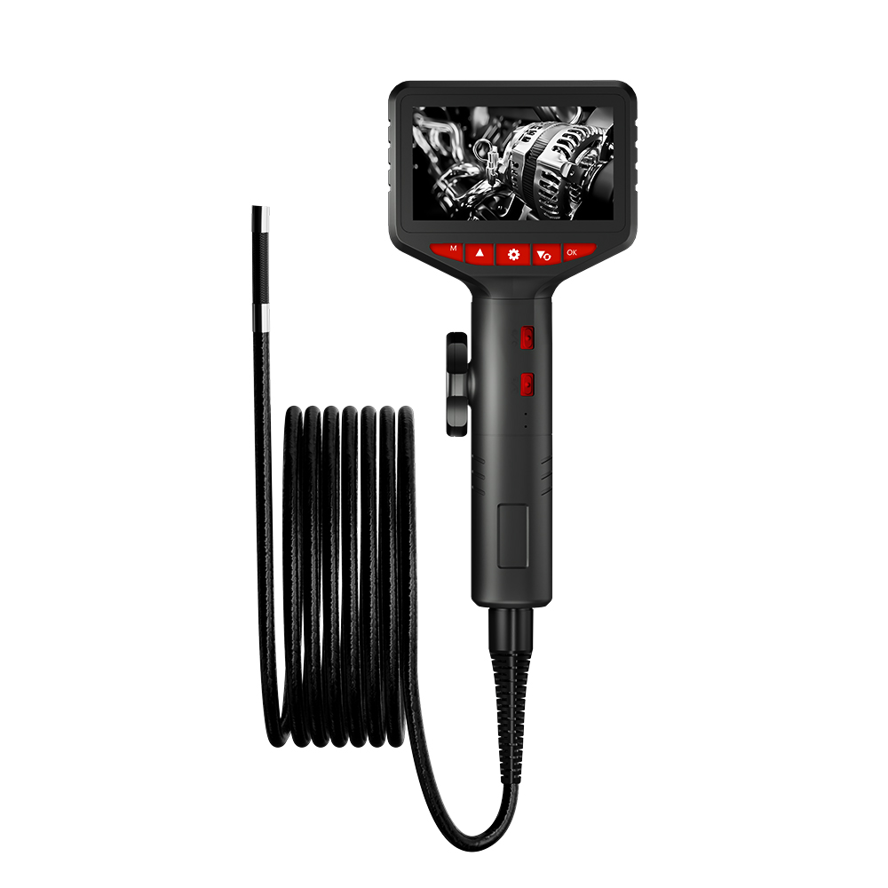WDLUCKY Two-Way Articulating Borescope Industrial Endoscope with 5.5mm 4.3 inch Articulating Camera Pipe Cars Inspection Camera