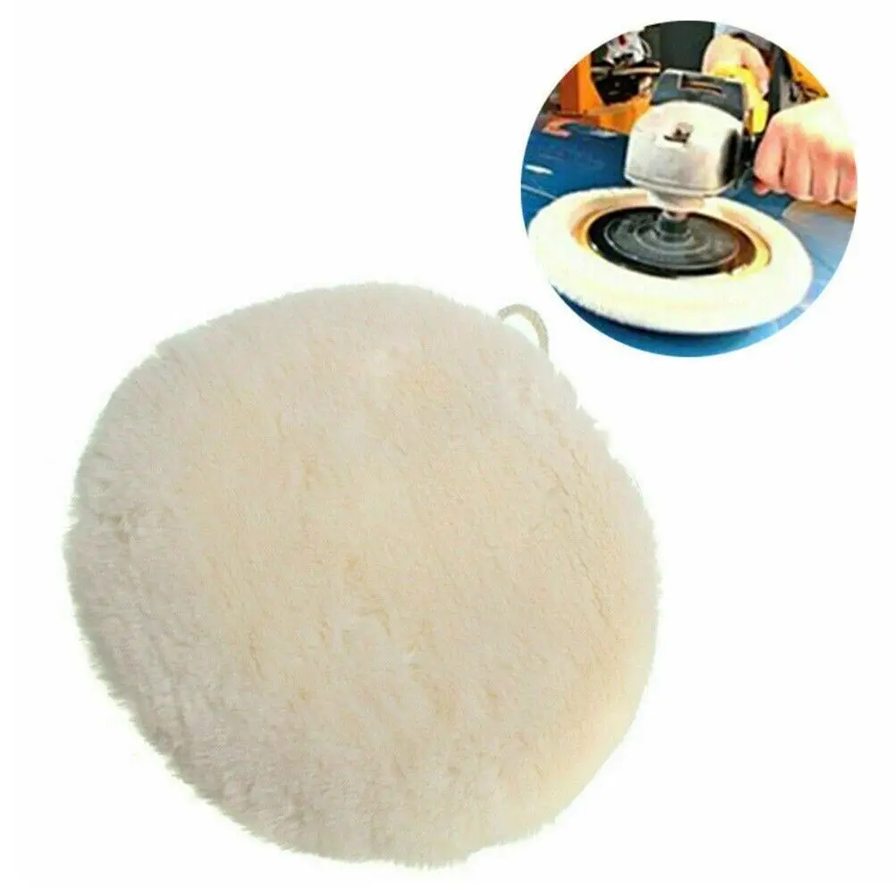 

6‘ 150mm Car Lambs Wool Bonnet Buffing Wheel Pad Buffer Polishing Polisher Pad New Car Cleaning Tool