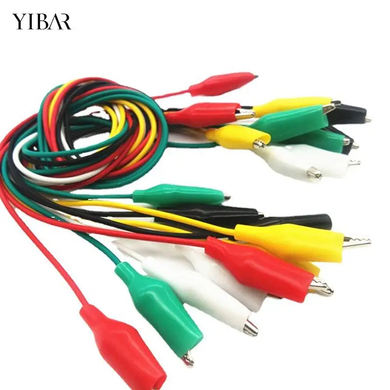 

10Pcs Alligator Clips Electrical DIY Test Leads Alligator Double-ended Crocodile Clips Roach Clip Jumper Wire Battery