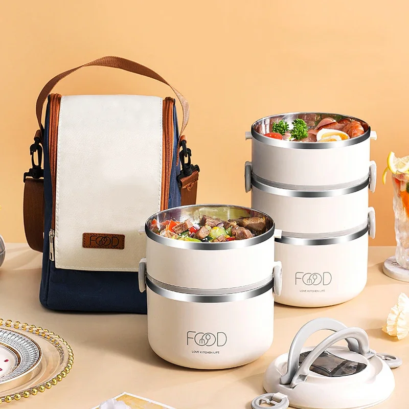 Bento Lunch Box Japanese Multilayer Stainless Steel Bento Box Food Container Storage Portable Thermos Food Jar Kid Bento Box - 2