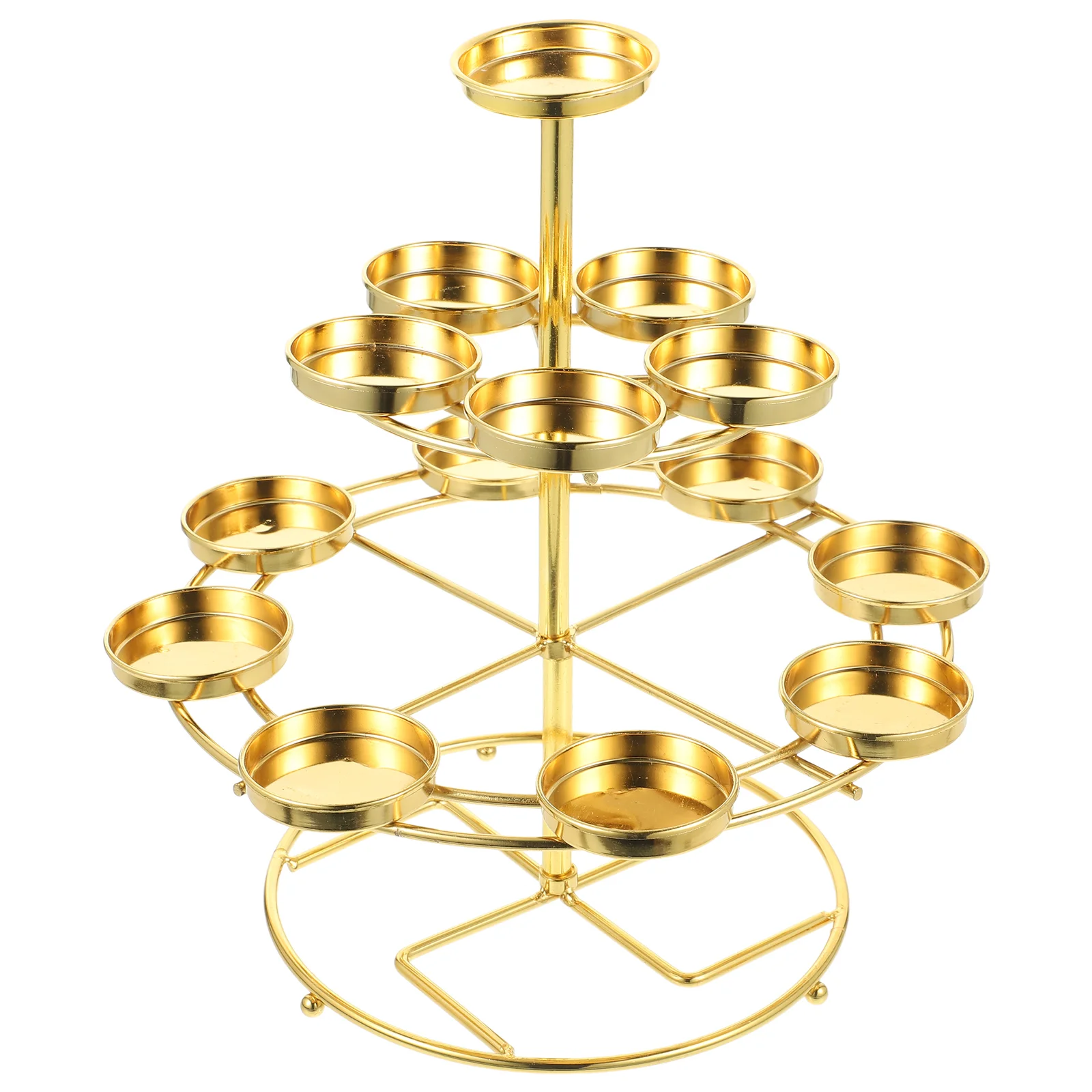 

Butter Lamp Holder Holders Decorative Candlestick for Temple Stand Oil Alloy Religious Tapered