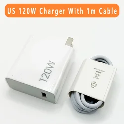 120W Original Xiaomi Hypercharge Fast Charging Travel Adapter - US add 1m Cable