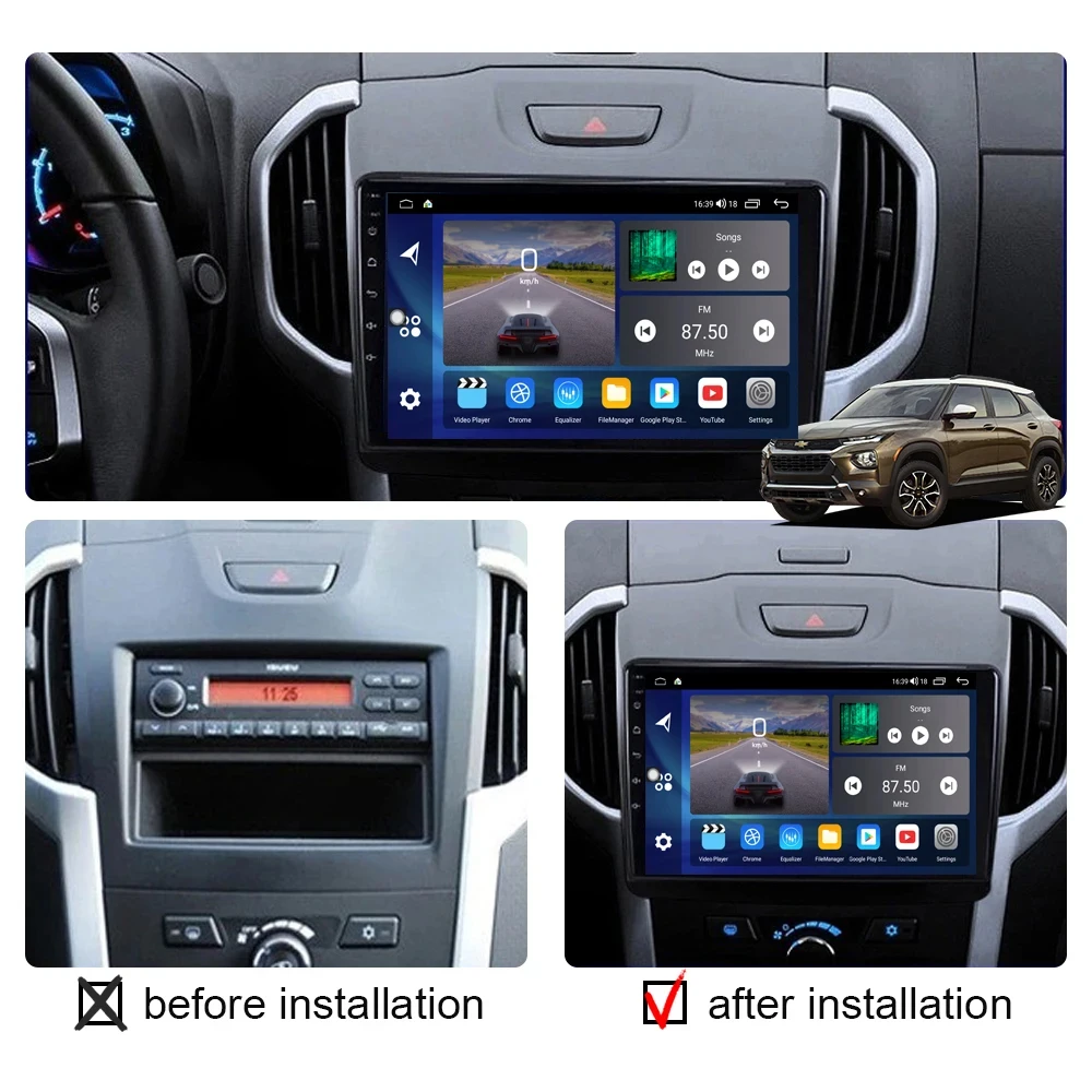 Radio Automotive 8Core 6+128G wifi Gps Autoradio Multimedia Player 4G wifi 2Din Android for Chevrolet S10 Isuzu DMAX 2015 -2018