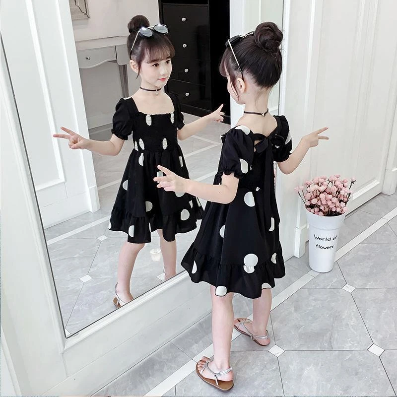 Vestido de verano para niñas de 8 años, ropa infantil, dulce y fresco, moda elegante, entrecruzados de para fiesta| - AliExpress