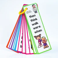 Lachilly English 220 Sight Words Flashcards for Kid Preschool Children Kindergarten Toddler  Learn To Read Phonics Learning Card 1