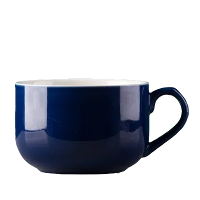 Large Capacity Ceramic Mug with Handle - Perfect for Coffee, Breakfast, or Instant Meals