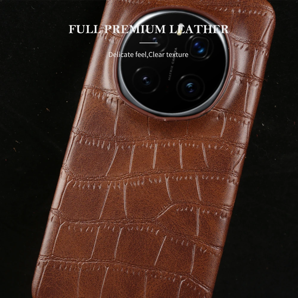 Magnetic Leather Case with Wireless Charging Compatibility