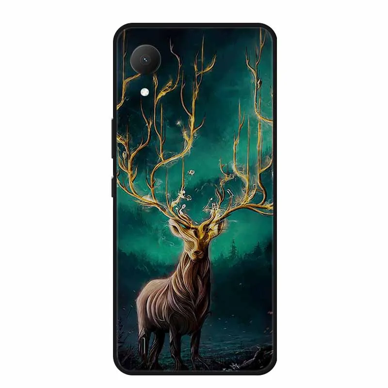 Rose Flower Design Black Silicone Soft Phone Case - Elegant Protective Back Cover
